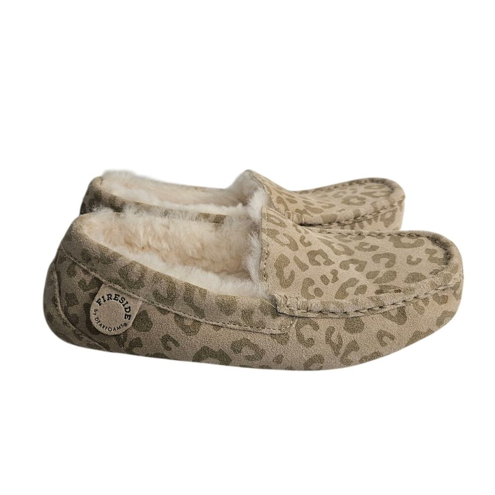 Fireside by Dearfoams Genuine Shearling Moccasin Slippers NWOT